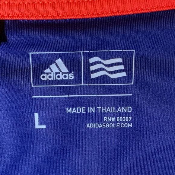 Adidas Pullover Jacket Navy Blue Orange Golf Activewear Casual Size Large - Picture 5 of 7